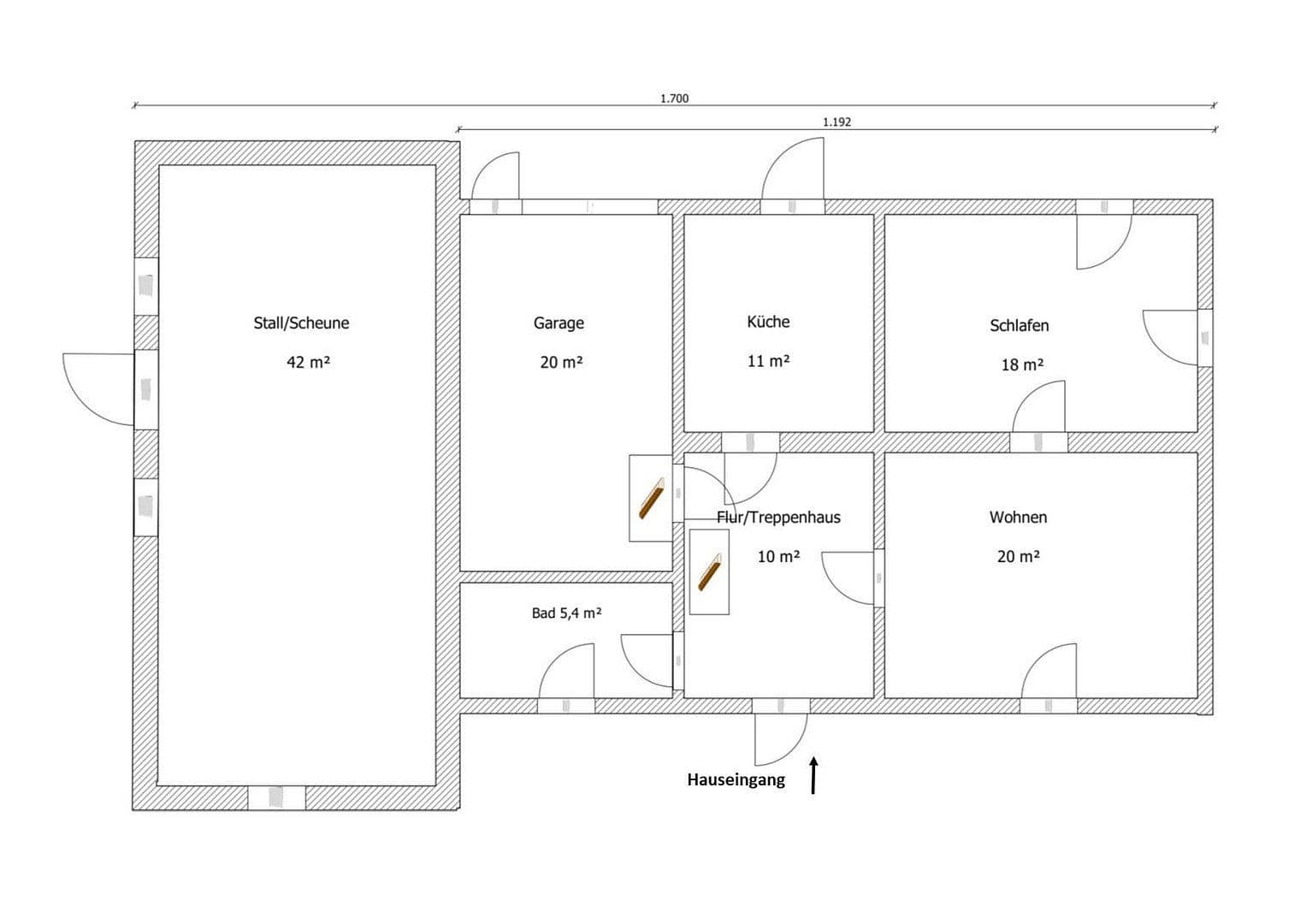 Predaj domu 92 m², pozemek 3.101 m², Dorfstrass 5, Boldekow, Meklenbursko-Predpomoransko Predaj domu 92 m², pozemek 3.101 m², Dorfstrass 5, Boldekow, Meklenbursko-Predpomoransko
