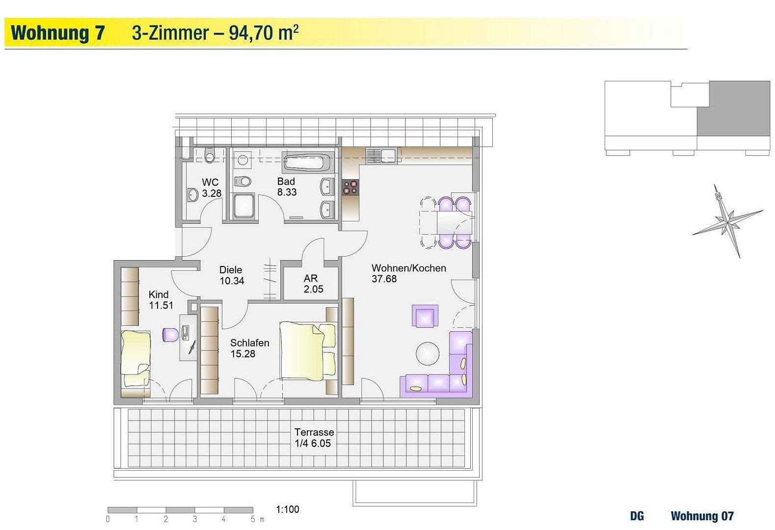 Predaj bytu 3-izbový 95 m², Lenbachstraße 5, Mering, Bavorsko Predaj bytu 3-izbový 95 m², Lenbachstraße 5, Mering, Bavorsko