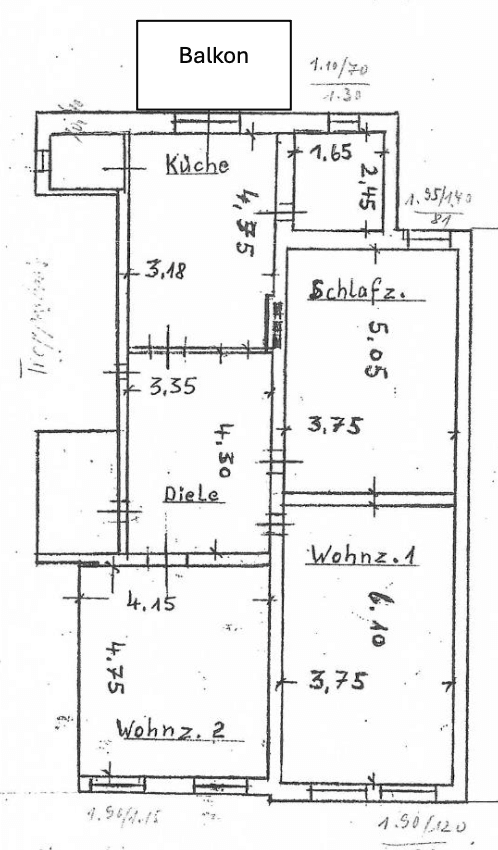 Prenájom bytu 3-izbový 100 m², Straße der Glasmacher 4, Weißwasser/O.L. - Běła Woda, Sasko Prenájom bytu 3-izbový 100 m², Straße der Glasmacher 4, Weißwasser/O.L. - Běła Woda, Sasko