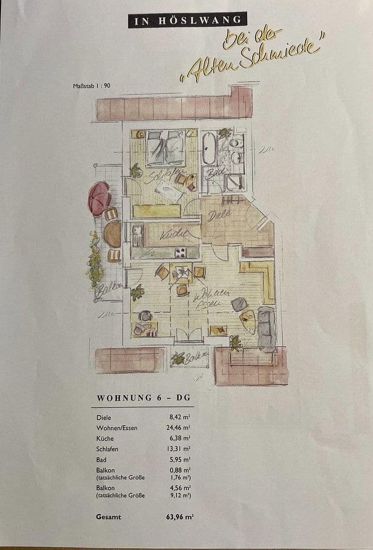 Predaj bytu 2-izbový 64 m², Höslwang, Bavorsko Predaj bytu 2-izbový 64 m², Höslwang, Bavorsko