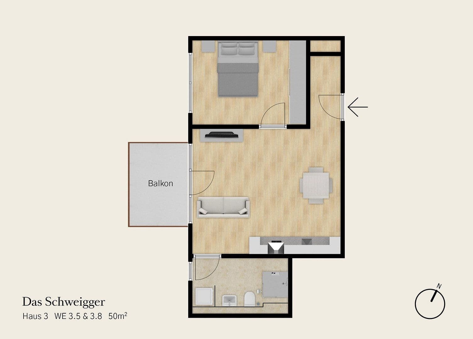 Prenájom bytu 2-izbový 50 m², Schweiggerstr. 9, Nürnberg, Bavorsko Prenájom bytu 2-izbový 50 m², Schweiggerstr. 9, Nürnberg, Bavorsko