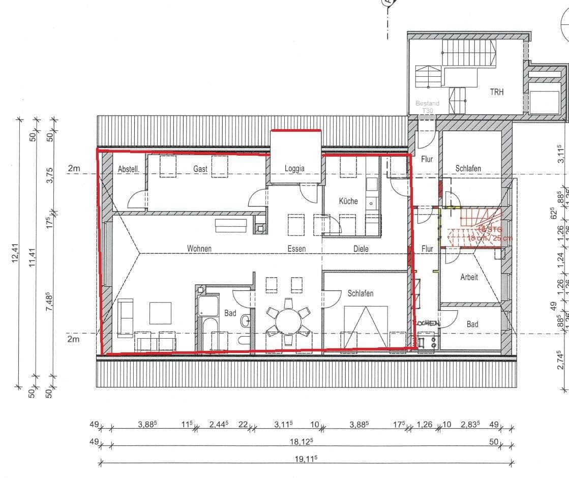 Prenájom bytu 3-izbový 108 m², Bad Iburg, Dolné Sasko Prenájom bytu 3-izbový 108 m², Bad Iburg, Dolné Sasko