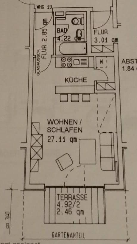 Predaj bytu 1-izbový 38 m², Nürnberg-Kleinreuth, Bavorsko Predaj bytu 1-izbový 38 m², Nürnberg-Kleinreuth, Bavorsko