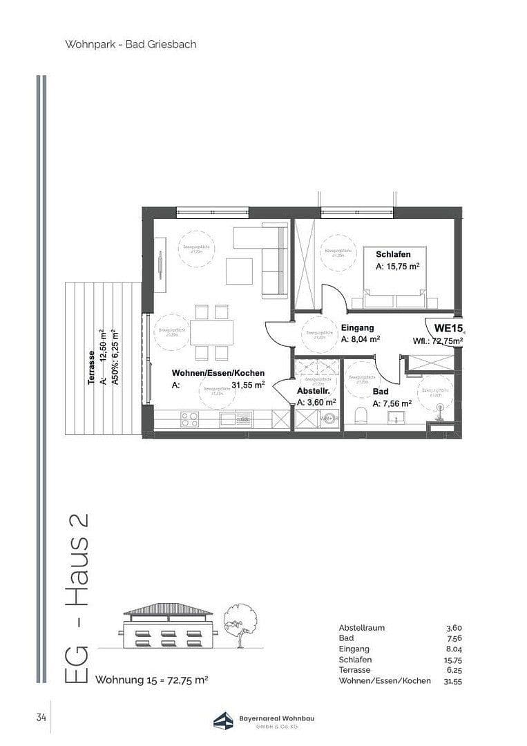 Prenájom bytu 2-izbový 74 m², Am Steinkart 5b, Bad Griesbach i.Rottal, Bavorsko Prenájom bytu 2-izbový 74 m², Am Steinkart 5b, Bad Griesbach i.Rottal, Bavorsko