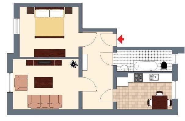 Prenájom bytu 2-izbový 49 m², Wallstraße 61, Schwerin, Meklenbursko-Predpomoransko Prenájom bytu 2-izbový 49 m², Wallstraße 61, Schwerin, Meklenbursko-Predpomoransko
