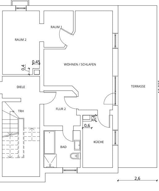 Prenájom bytu 2-izbový 56 m², Kalkstr. 28, Trierweiler, Porýnie-Falcko Prenájom bytu 2-izbový 56 m², Kalkstr. 28, Trierweiler, Porýnie-Falcko