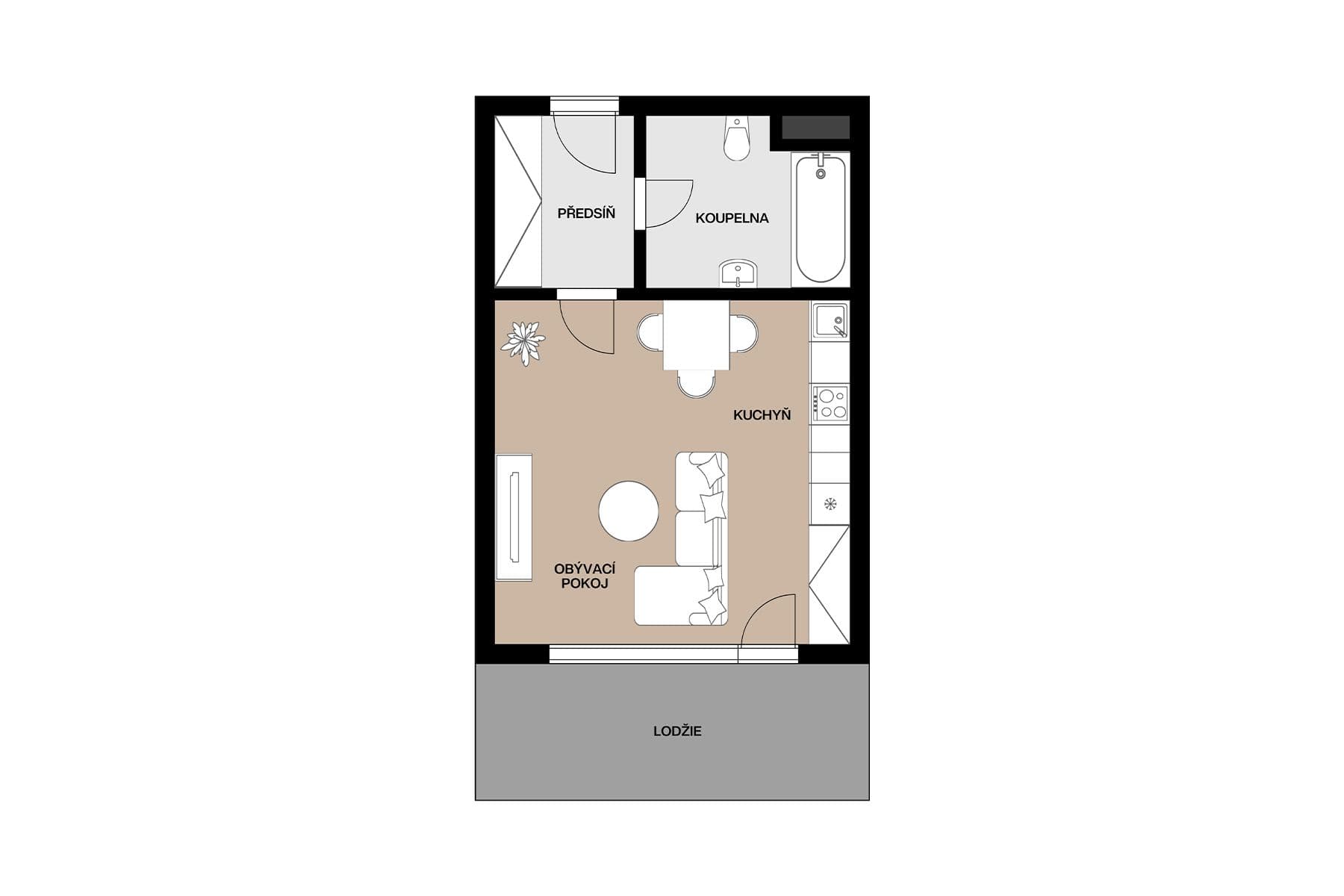 Predaj bytu 1-izbový 32 m², Granitova, Praha, Praha Predaj bytu 1-izbový 32 m², Granitova, Praha, Praha