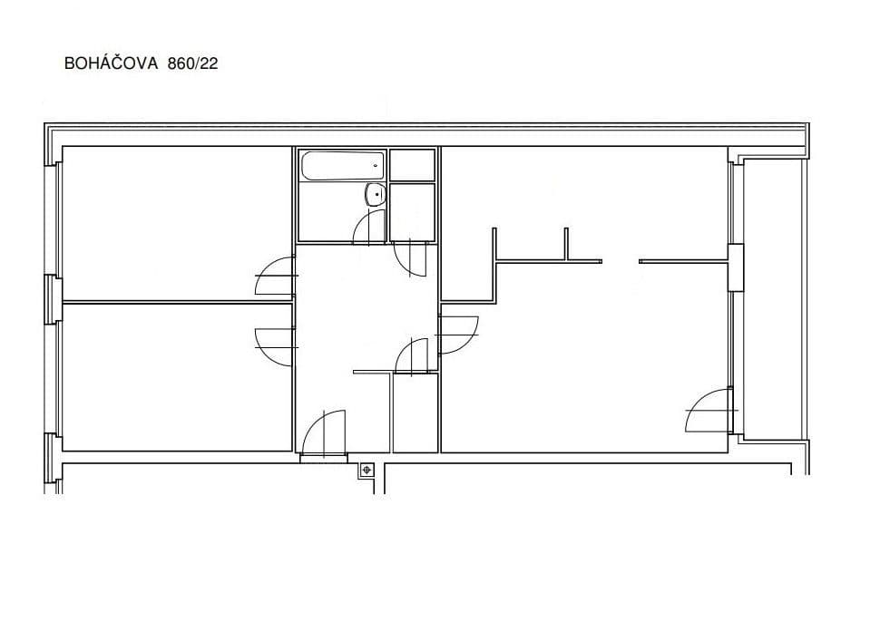 Predaj bytu 3-izbový 72 m², Boháčova, Praha, Praha Predaj bytu 3-izbový 72 m², Boháčova, Praha, Praha