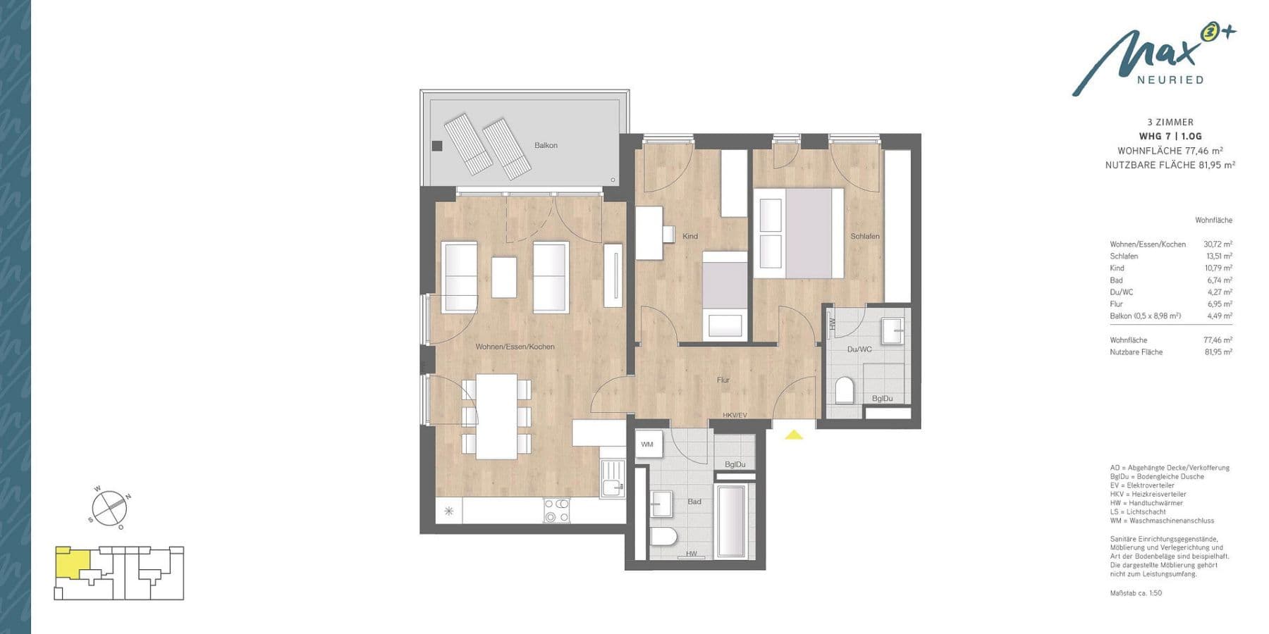 Predaj bytu 3-izbový 78 m², Maxhofweg, Neuried bei München, Bavorsko Predaj bytu 3-izbový 78 m², Maxhofweg, Neuried bei München, Bavorsko