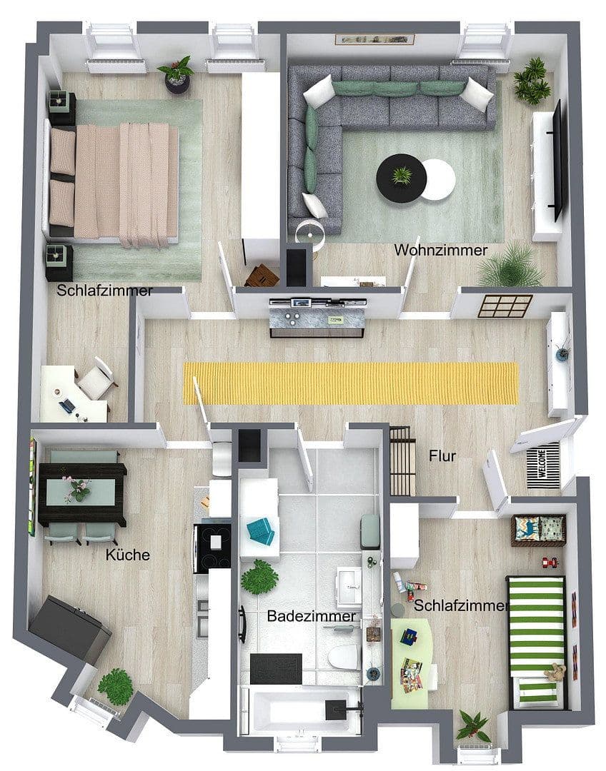 Prenájom bytu 3-izbový 84 m², Chemnitzer Str. 72, Meerane, Sasko Prenájom bytu 3-izbový 84 m², Chemnitzer Str. 72, Meerane, Sasko