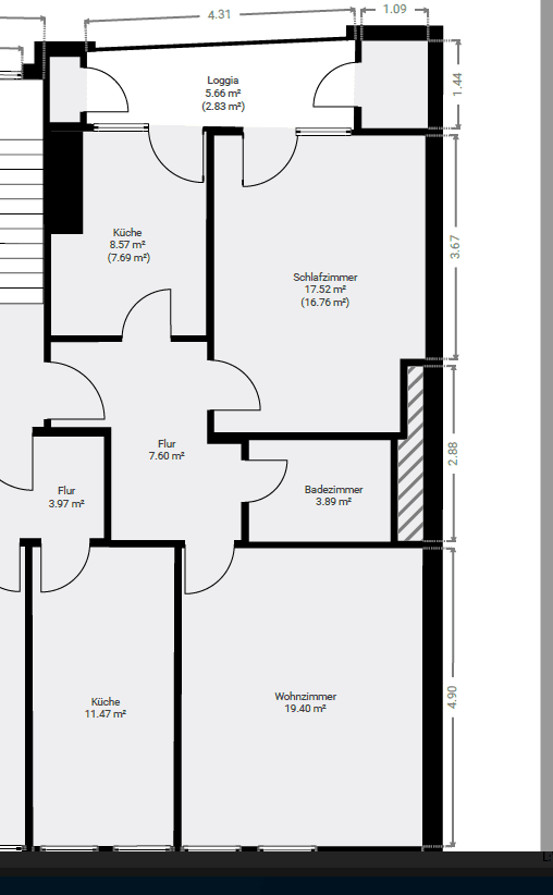Prenájom bytu 2-izbový 61 m², Frankfurter Straße 57, Offenbach, Hesensko Prenájom bytu 2-izbový 61 m², Frankfurter Straße 57, Offenbach, Hesensko