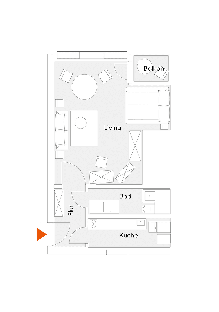 Prenájom bytu 1-izbový 33 m², Berlin, Berlín Prenájom bytu 1-izbový 33 m², Berlin, Berlín