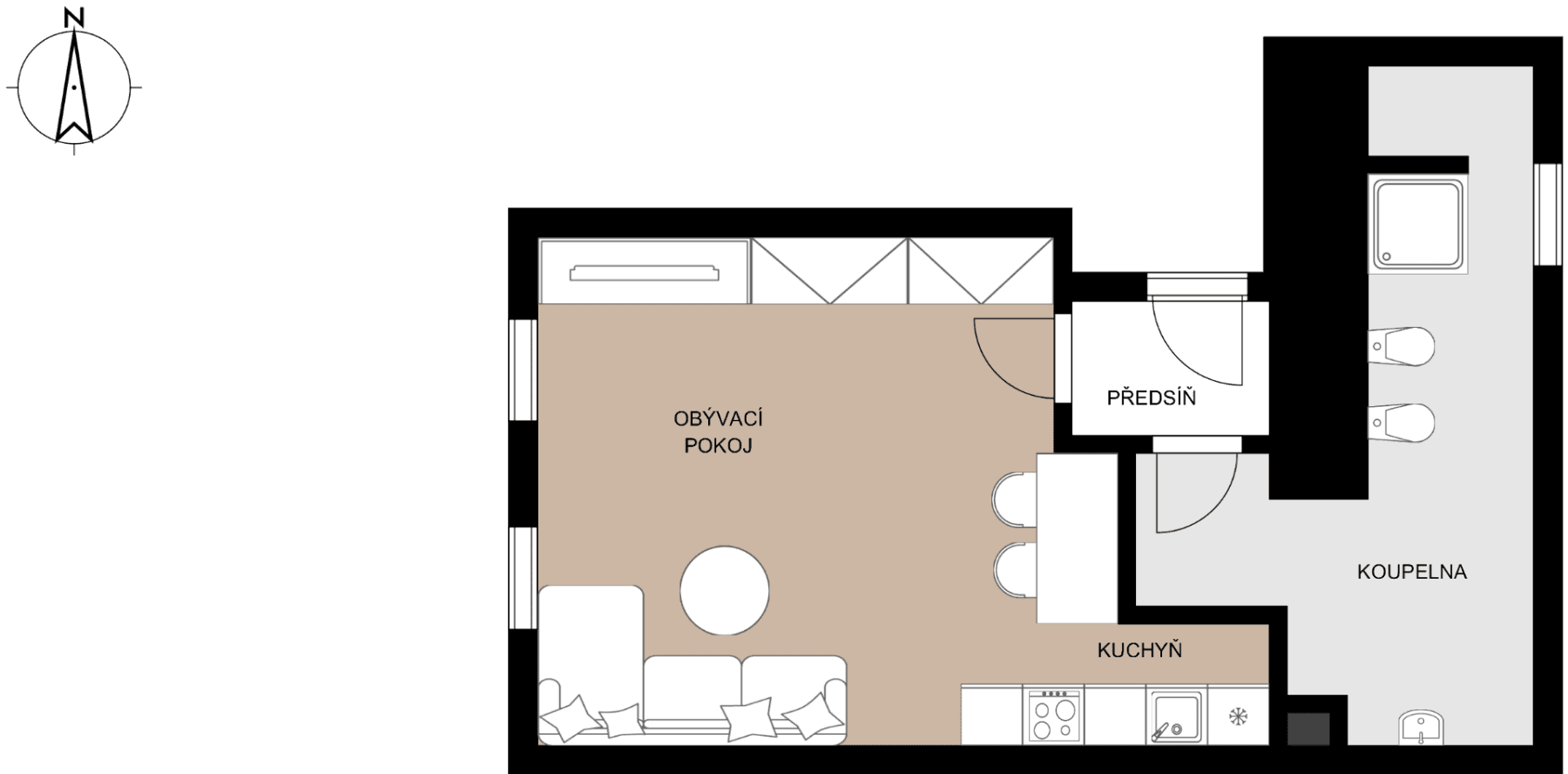 Predaj bytu 1-izbový 30 m², Jeronýmova, Praha, Praha Predaj bytu 1-izbový 30 m², Jeronýmova, Praha, Praha