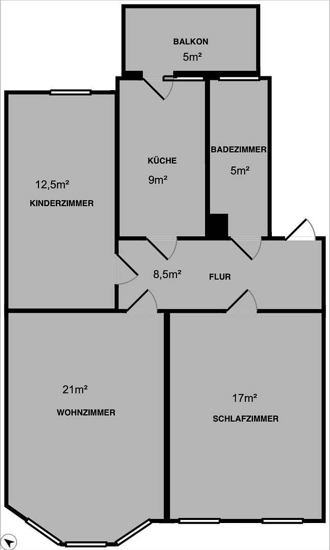 Prenájom bytu 3-izbový 78 m², Ernst-Thälmann-Straße 17, Hainichen, Sasko Prenájom bytu 3-izbový 78 m², Ernst-Thälmann-Straße 17, Hainichen, Sasko