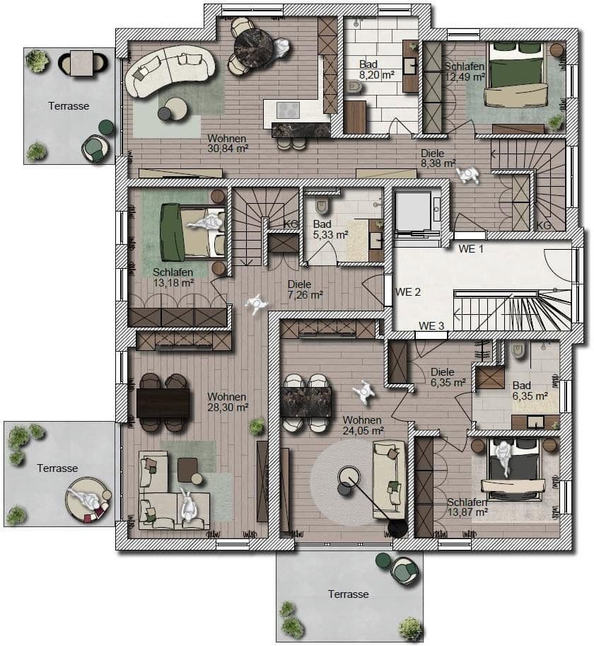 Predaj bytu 3-izbový 73 m², Heuglinstr. 32, München, Bavorsko Predaj bytu 3-izbový 73 m², Heuglinstr. 32, München, Bavorsko
