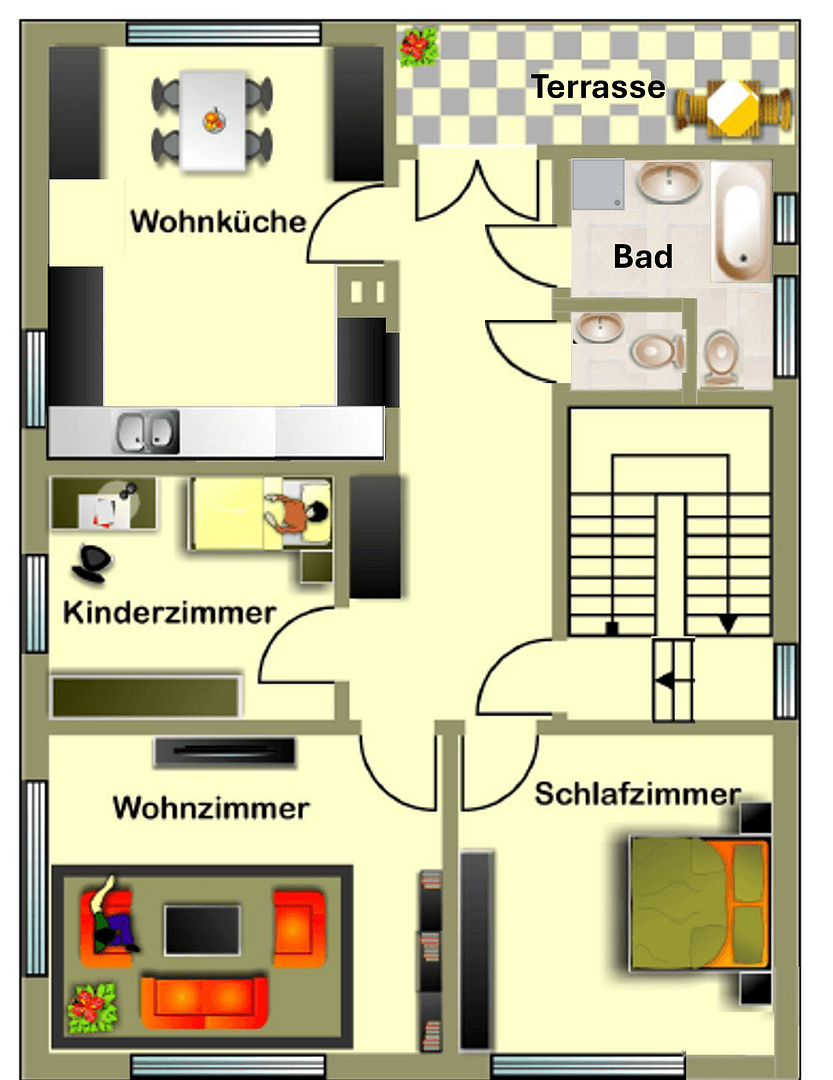 Prenájom bytu 3-izbový 81 m², Schifferstadt, Porýnie-Falcko Prenájom bytu 3-izbový 81 m², Schifferstadt, Porýnie-Falcko