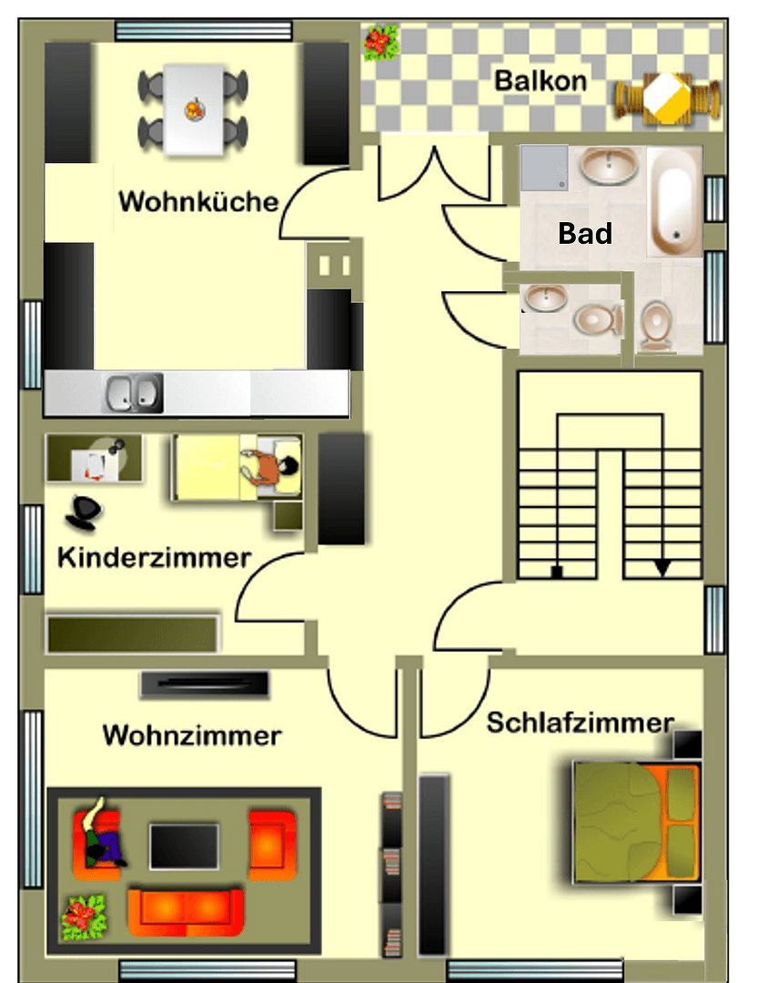 Prenájom bytu 3-izbový 81 m², Schifferstadt, Porýnie-Falcko Prenájom bytu 3-izbový 81 m², Schifferstadt, Porýnie-Falcko