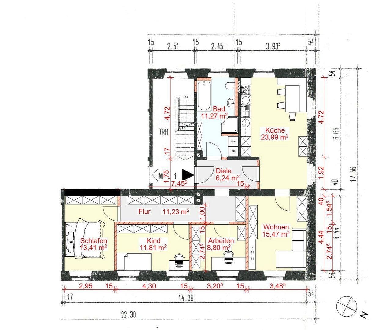 Prenájom bytu 4-izbový 102 m², Stadtstraße 24, Burgau, Bavorsko Prenájom bytu 4-izbový 102 m², Stadtstraße 24, Burgau, Bavorsko