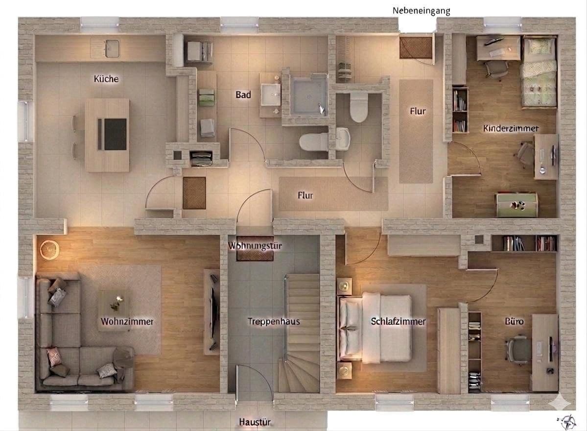 Prenájom bytu 4-izbový 92 m², Ammerndorf, Bavorsko Prenájom bytu 4-izbový 92 m², Ammerndorf, Bavorsko