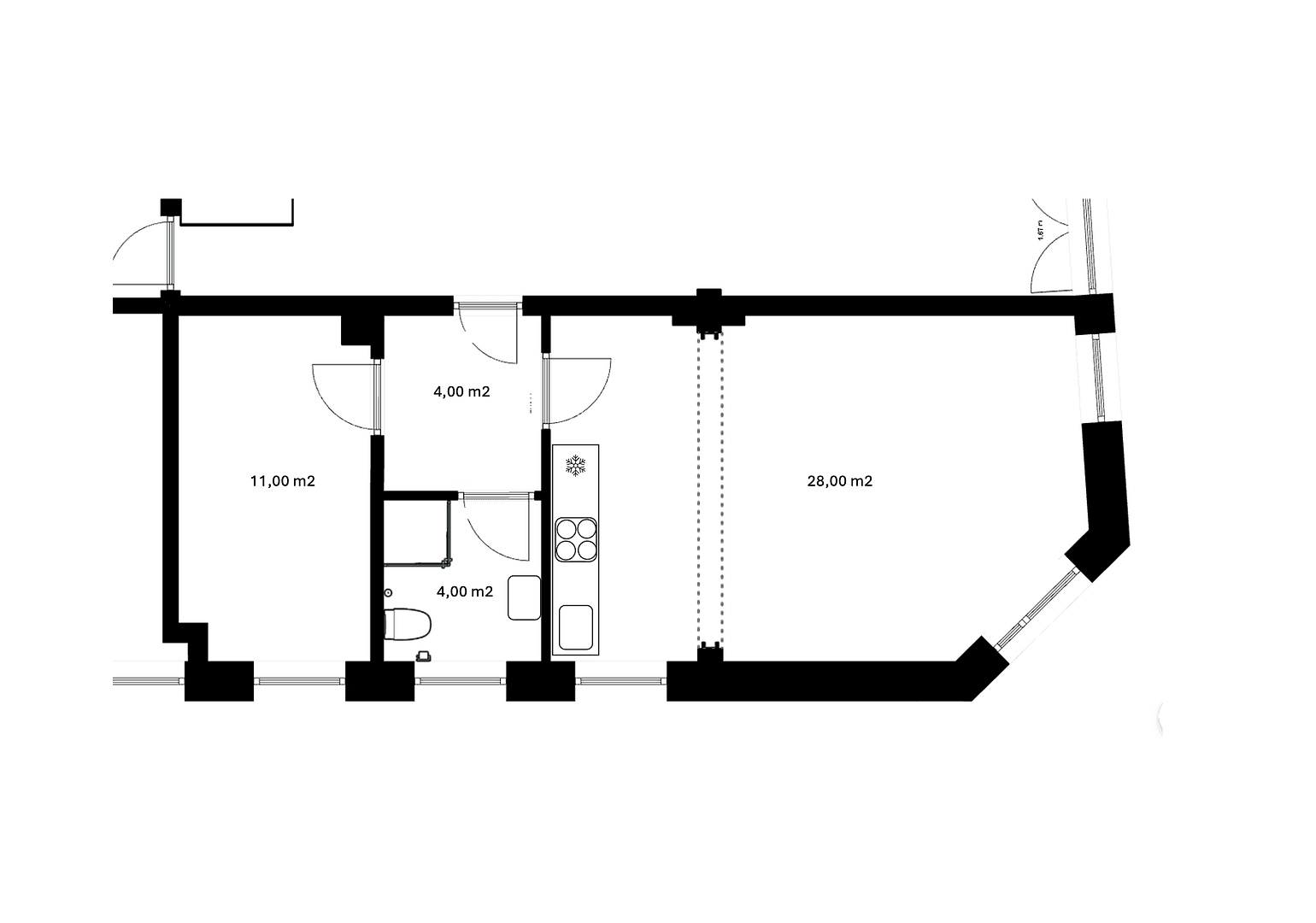Prenájom bytu 2-izbový 46 m², Dorotheenstraße 23, Flensburg, Šlezvicko-Holštajnsko Prenájom bytu 2-izbový 46 m², Dorotheenstraße 23, Flensburg, Šlezvicko-Holštajnsko