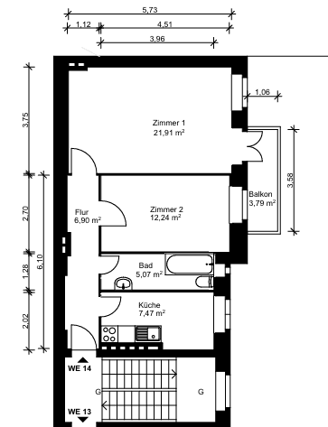 Predaj bytu 2-izbový 57 m², Berlin, Berlín Predaj bytu 2-izbový 57 m², Berlin, Berlín