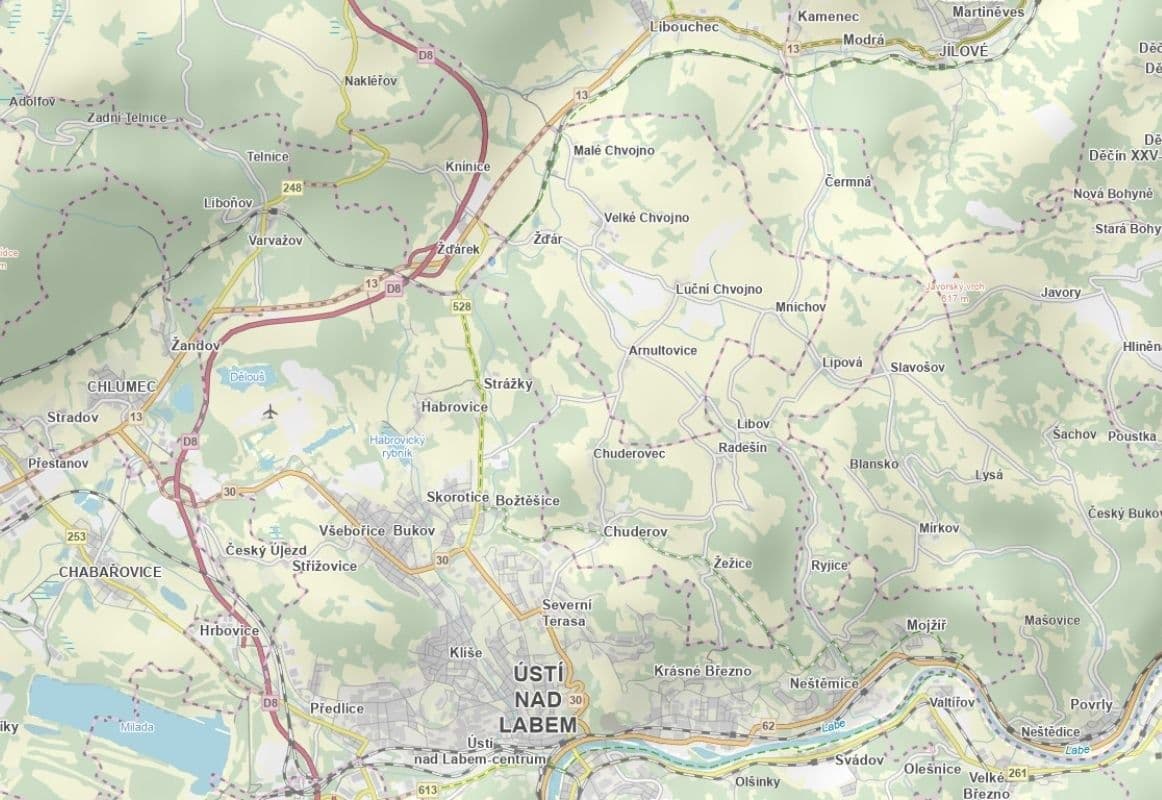 Predaj pozemku 8.757 m², Velké Chvojno, Ústecký kraj Predaj pozemku 8.757 m², Velké Chvojno, Ústecký kraj