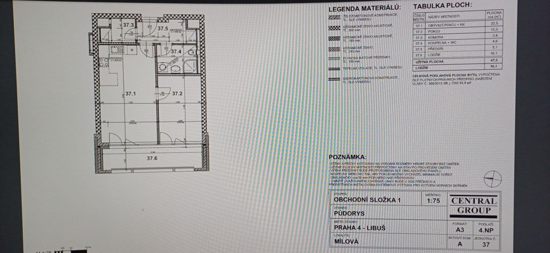 Prenájom bytu 2-izbový 48 m², Na Domovině, Praha, Praha Prenájom bytu 2-izbový 48 m², Na Domovině, Praha, Praha