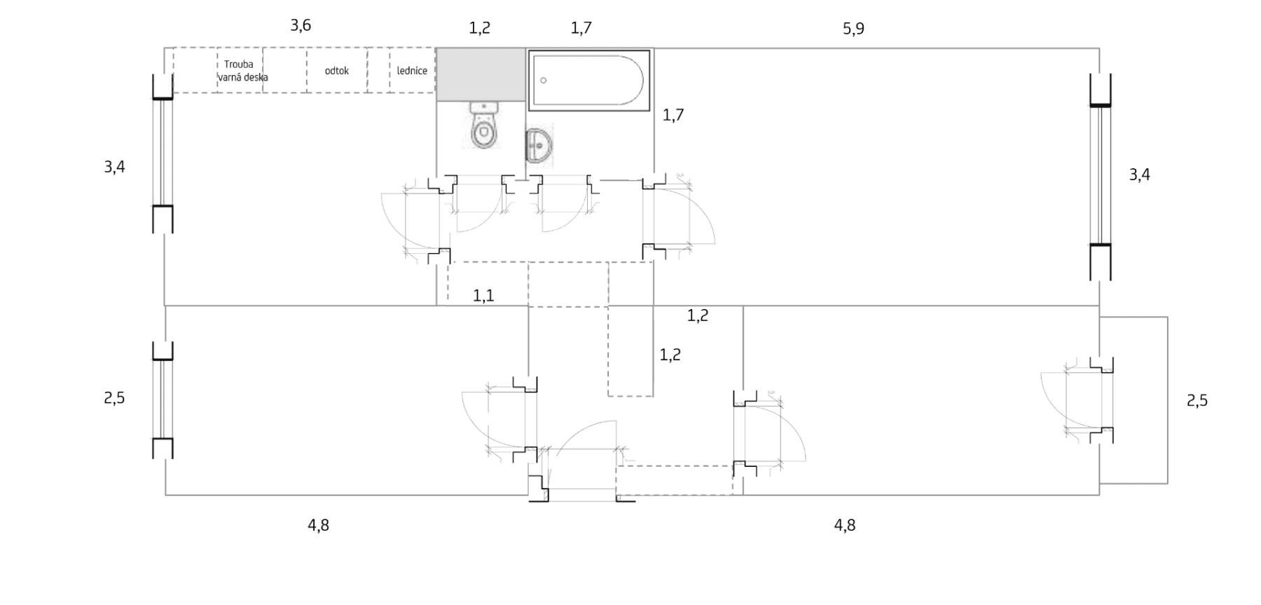 Prenájom bytu 3-izbový 76 m², Jordana Jovkova, Praha, Praha Prenájom bytu 3-izbový 76 m², Jordana Jovkova, Praha, Praha