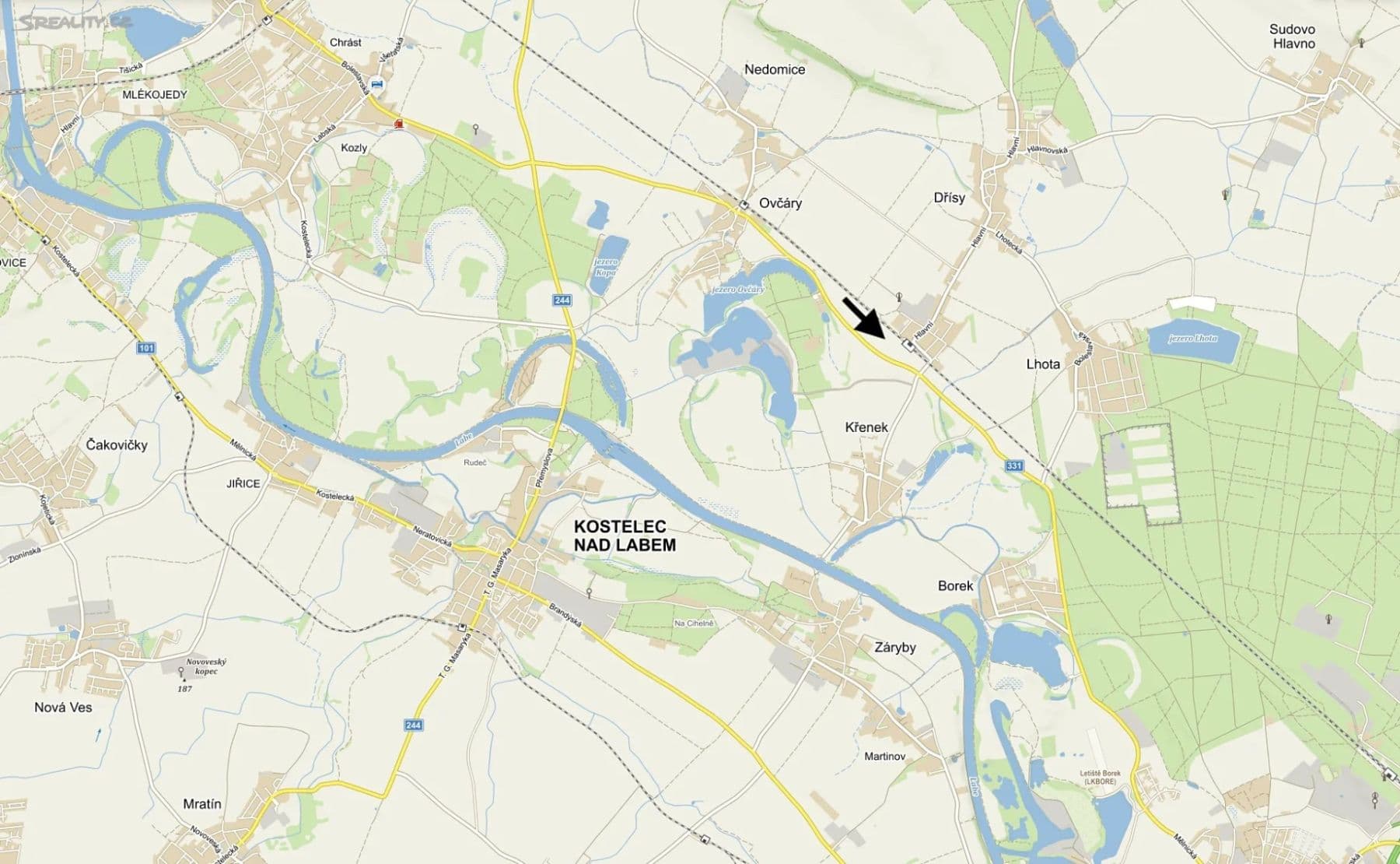 Predaj pozemku 44.200 m², Dřísy, Středočeský kraj Predaj pozemku 44.200 m², Dřísy, Středočeský kraj
