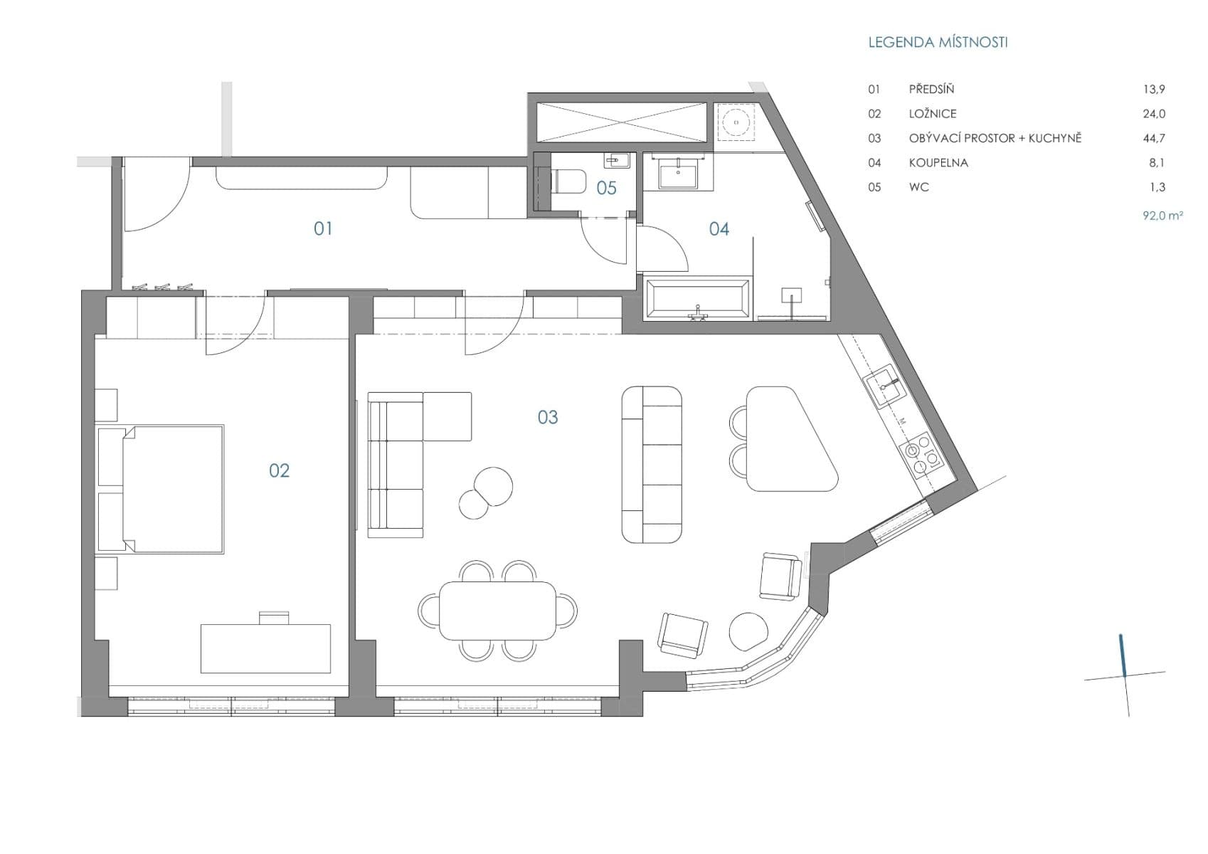 Predaj bytu 2-izbový 92 m², Opatovická, Praha, Praha Predaj bytu 2-izbový 92 m², Opatovická, Praha, Praha