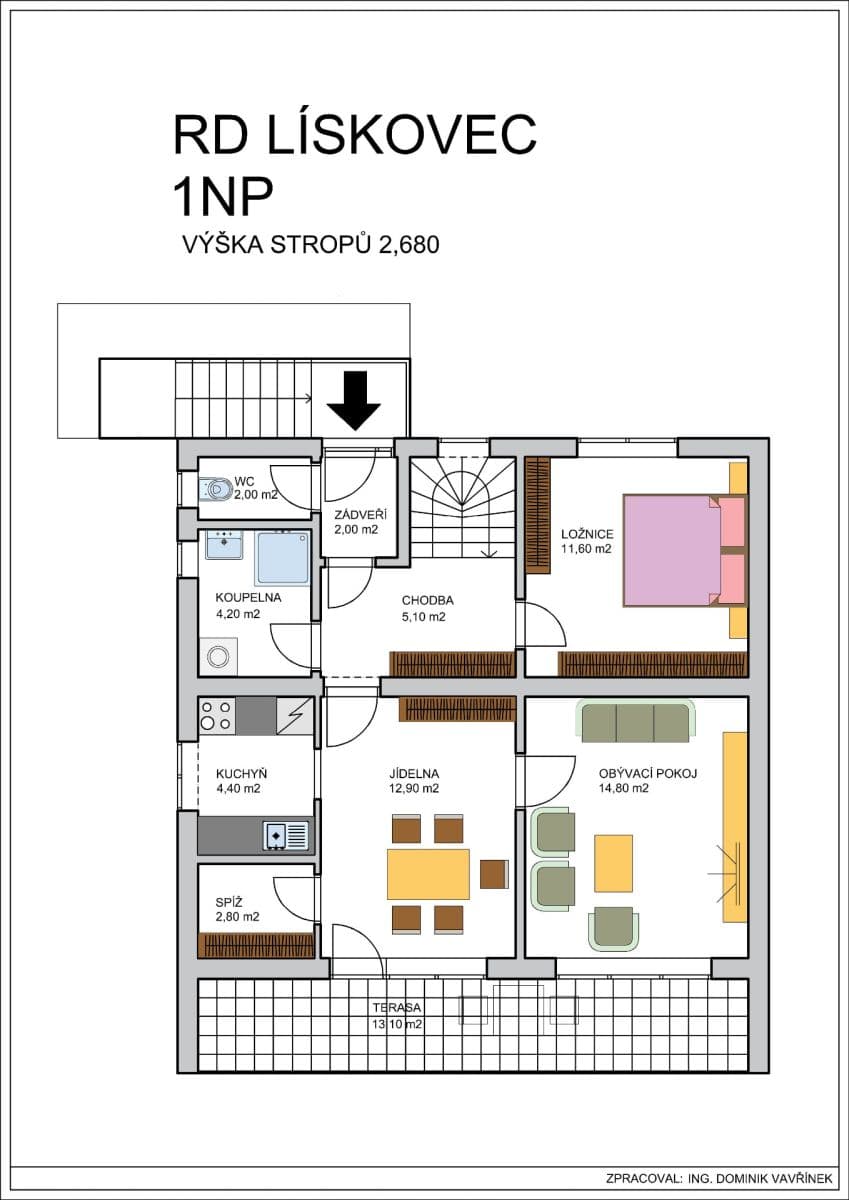 Predaj domu 180 m², pozemek 100 m², Koryčany, Zlínský kraj Predaj domu 180 m², pozemek 100 m², Koryčany, Zlínský kraj