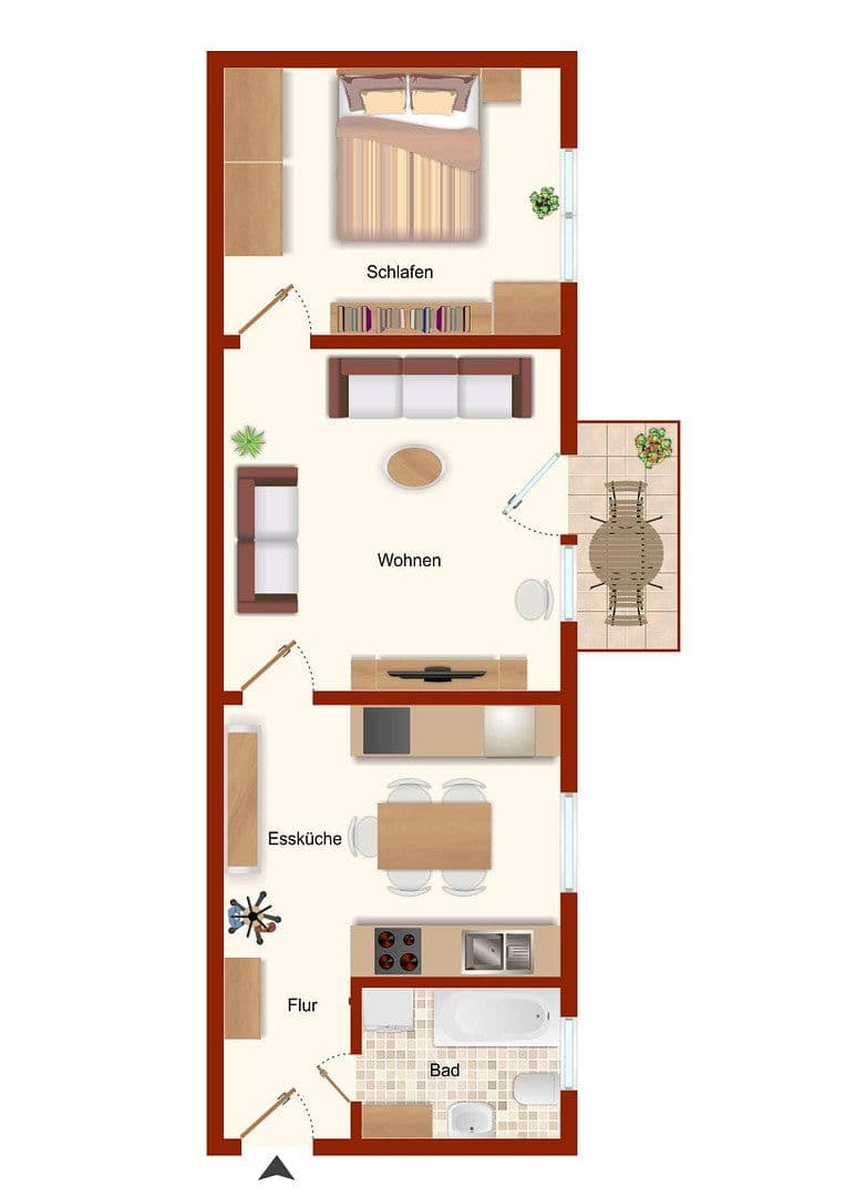 Prenájom bytu 2-izbový 60 m², Bilker Allee 53, Düsseldorf, Severné Porýnie - Westfálsko Prenájom bytu 2-izbový 60 m², Bilker Allee 53, Düsseldorf, Severné Porýnie - Westfálsko