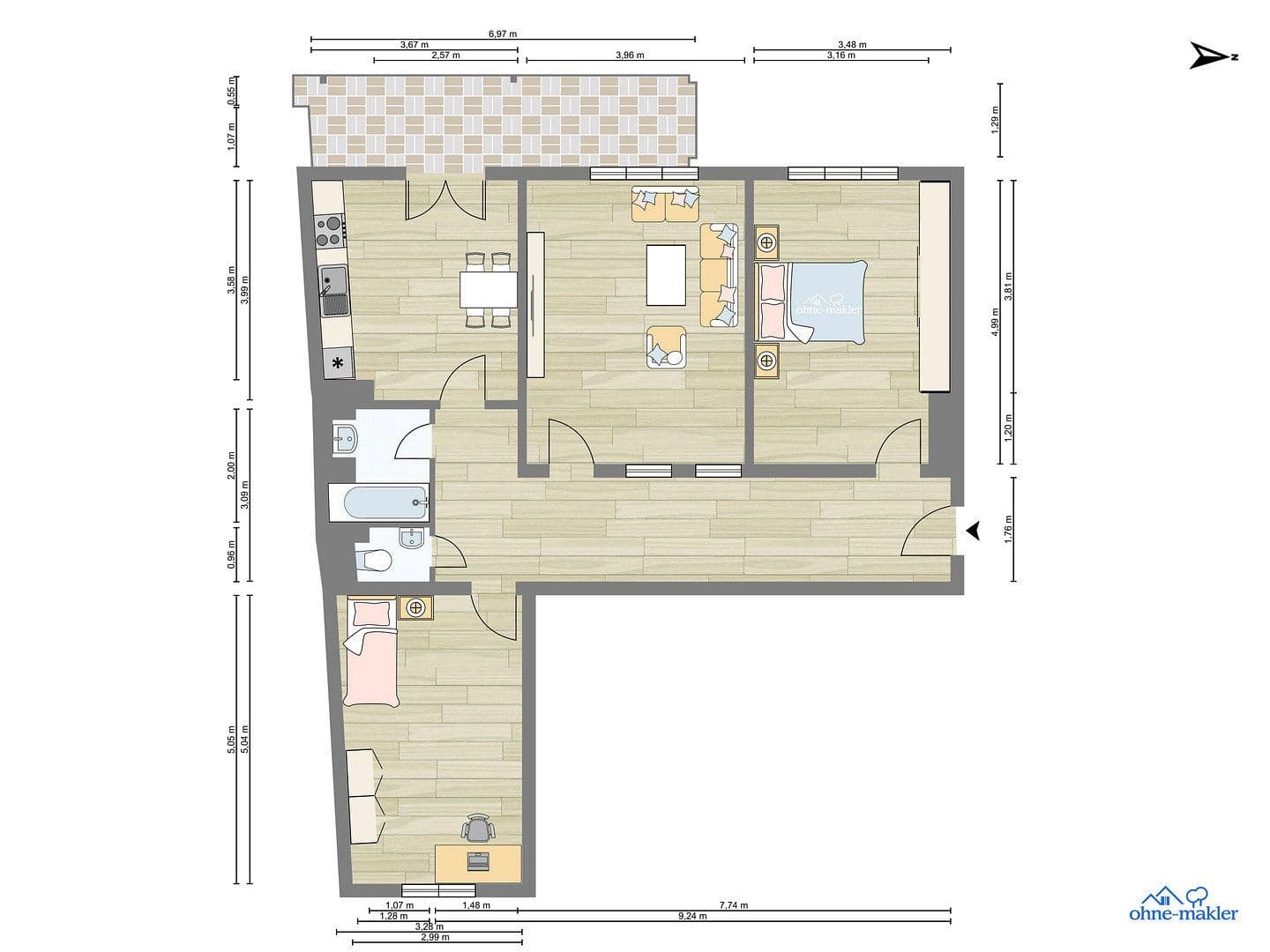 Predaj bytu 3-izbový 95 m², Hedwigstrasse xx, München, Bavorsko Predaj bytu 3-izbový 95 m², Hedwigstrasse xx, München, Bavorsko