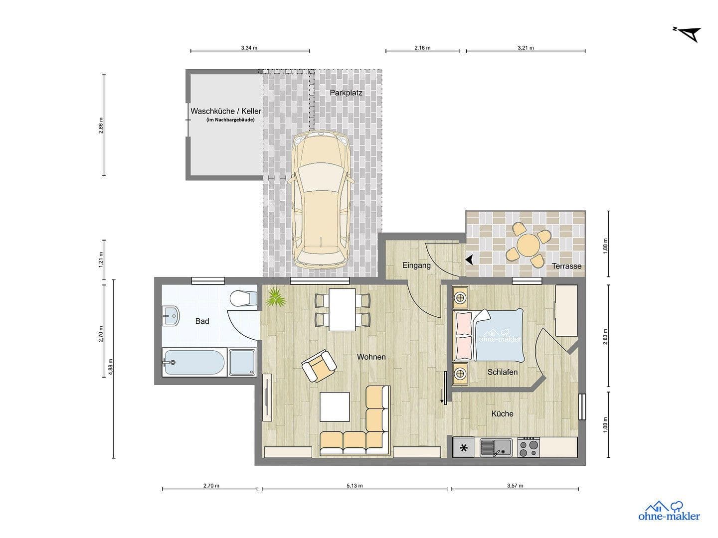 Prenájom bytu 2-izbový 54 m², Hückeswagen, Severné Porýnie - Westfálsko Prenájom bytu 2-izbový 54 m², Hückeswagen, Severné Porýnie - Westfálsko