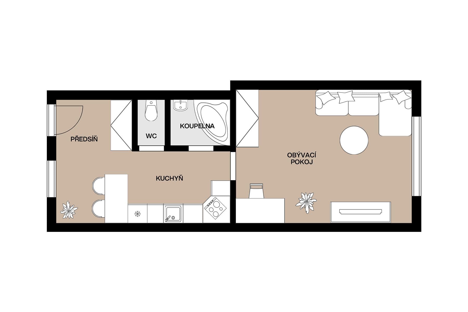Predaj bytu 1-izbový 39 m², Křížová, Praha, Praha Predaj bytu 1-izbový 39 m², Křížová, Praha, Praha