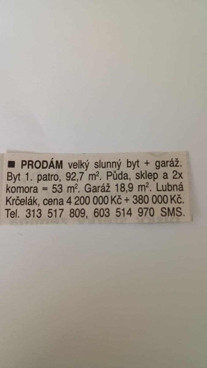 Predaj bytu 3-izbový 146 m², Lubná, Středočeský kraj Predaj bytu 3-izbový 146 m², Lubná, Středočeský kraj