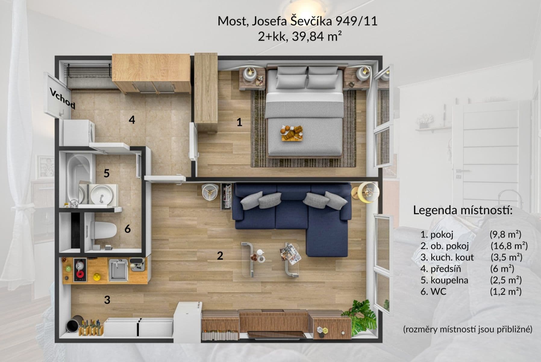 Predaj bytu 2-izbový 40 m², Josefa Ševčíka, Most, Ústecký kraj Predaj bytu 2-izbový 40 m², Josefa Ševčíka, Most, Ústecký kraj