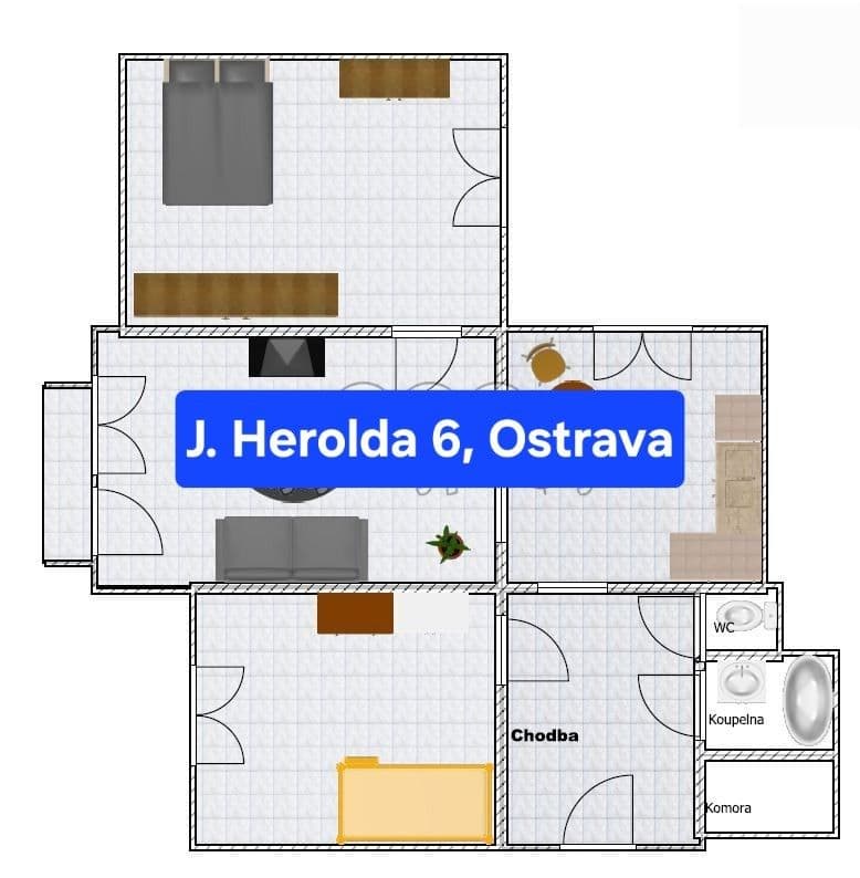 Predaj bytu 3-izbový 63 m², Jiřího Herolda, Ostrava, Moravskoslezský kraj Predaj bytu 3-izbový 63 m², Jiřího Herolda, Ostrava, Moravskoslezský kraj