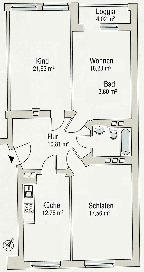 Predaj bytu 3-izbový 87 m², Wurzener Str. 31, Dresden, Sasko Predaj bytu 3-izbový 87 m², Wurzener Str. 31, Dresden, Sasko