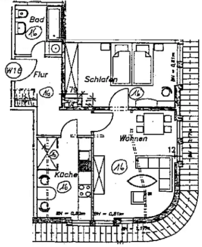 Prenájom bytu 2-izbový 57 m², Agricolastr. 67, Chemnitz, Sasko Prenájom bytu 2-izbový 57 m², Agricolastr. 67, Chemnitz, Sasko