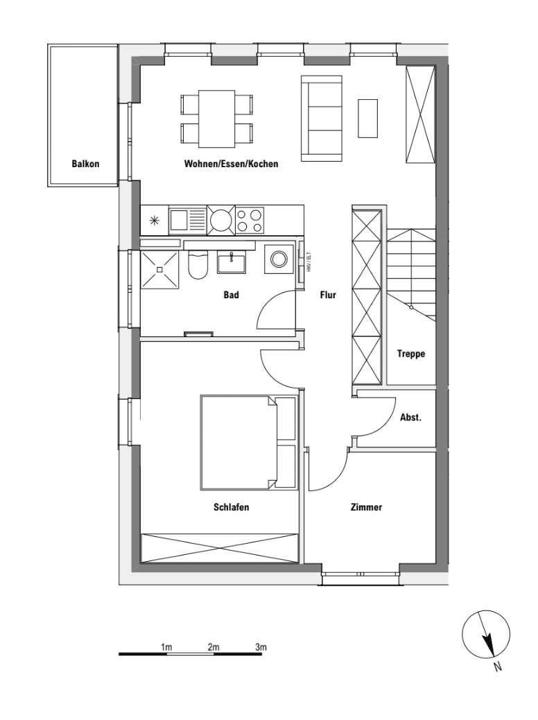 Prenájom bytu 3-izbový 63 m², Tempelhofer Str. 8, Zossen, Brandenbursko Prenájom bytu 3-izbový 63 m², Tempelhofer Str. 8, Zossen, Brandenbursko