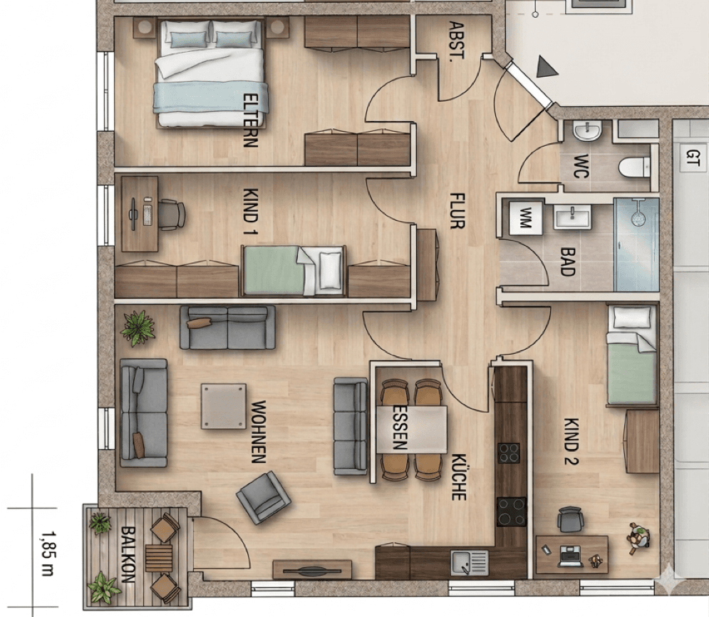 Predaj bytu 4-izbový 94 m², Illertissen, Bavorsko Predaj bytu 4-izbový 94 m², Illertissen, Bavorsko