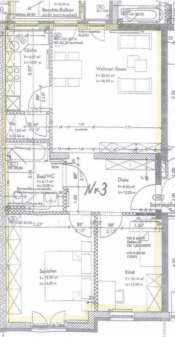 Prenájom bytu 3-izbový 71 m², Seestraße 12b, Bad Kissingen, Bavorsko Prenájom bytu 3-izbový 71 m², Seestraße 12b, Bad Kissingen, Bavorsko