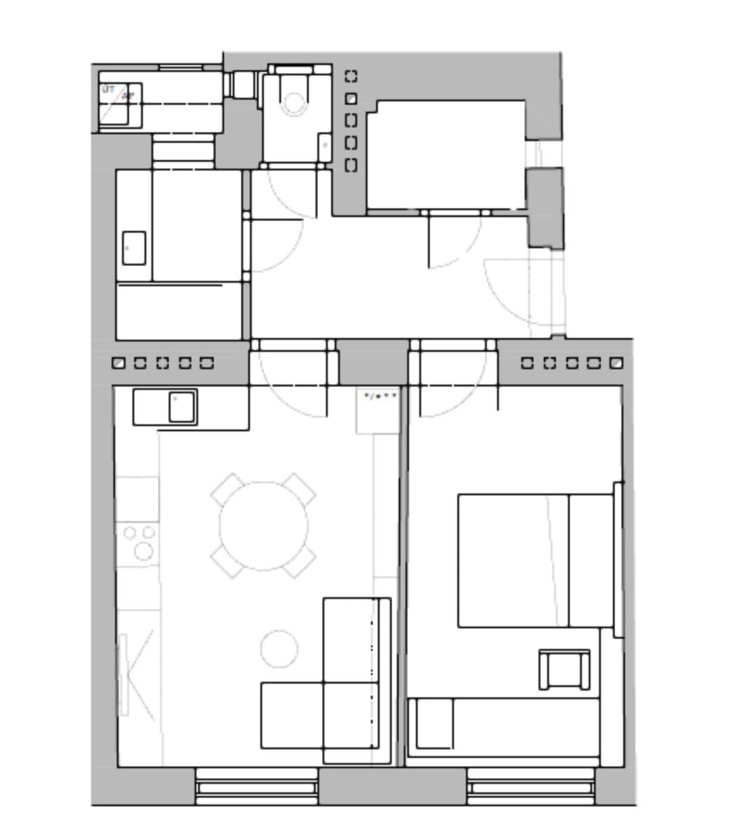 Prenájom bytu 2-izbový 53 m², Krokova, Praha, Praha Prenájom bytu 2-izbový 53 m², Krokova, Praha, Praha