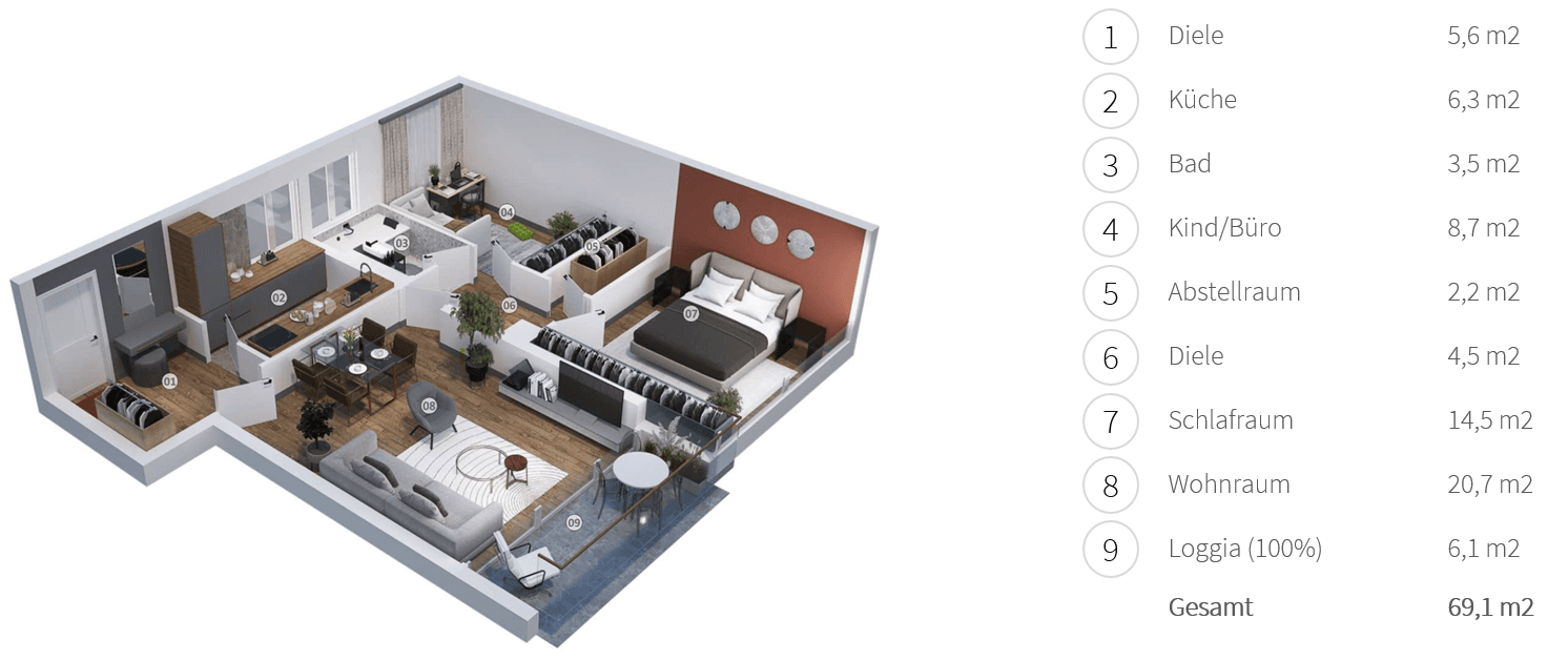 Prenájom bytu 3-izbový 70 m², Schmorellstraße 14, Unterhaching, Bavorsko Prenájom bytu 3-izbový 70 m², Schmorellstraße 14, Unterhaching, Bavorsko