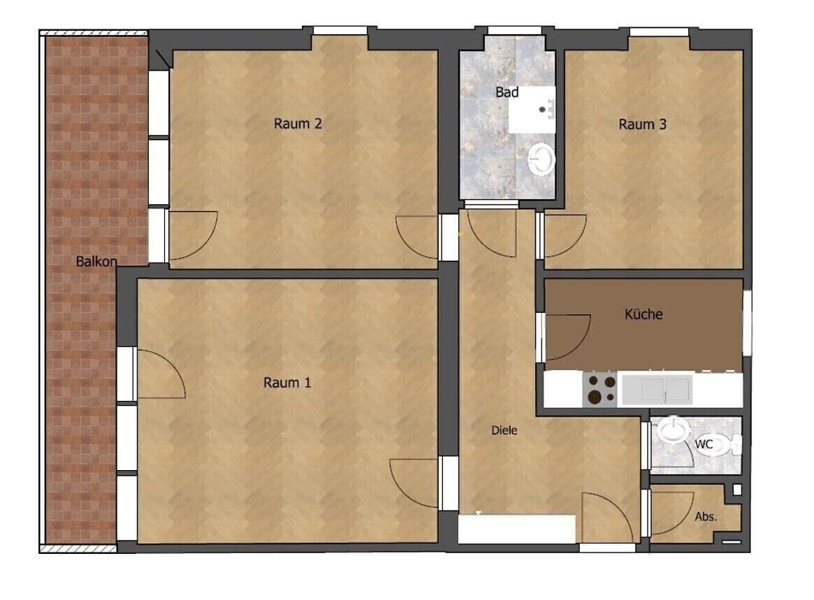 Prenájom bytu 3-izbový 77 m², Hans-Thoma-Str. 72, Heidelberg, Bádensko-Wurttembersko Prenájom bytu 3-izbový 77 m², Hans-Thoma-Str. 72, Heidelberg, Bádensko-Wurttembersko