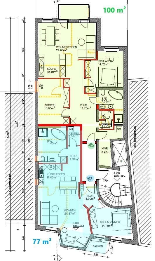 Prenájom bytu 2-izbový 77 m², Lübeck, Šlezvicko-Holštajnsko Prenájom bytu 2-izbový 77 m², Lübeck, Šlezvicko-Holštajnsko