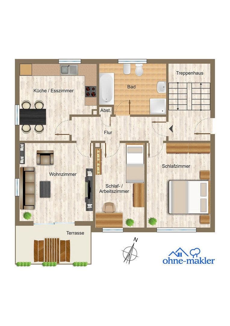 Prenájom bytu 3-izbový 80 m², St.-Vitus-Str. 20, Günzburg, Bavorsko Prenájom bytu 3-izbový 80 m², St.-Vitus-Str. 20, Günzburg, Bavorsko