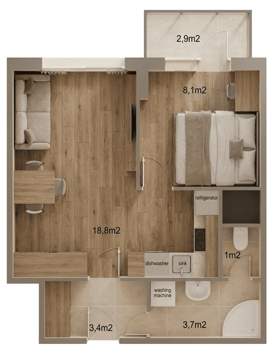 Prenájom bytu 2-izbový 36 m², Gen. Hrušky, Ostrava, Moravskoslezský kraj Prenájom bytu 2-izbový 36 m², Gen. Hrušky, Ostrava, Moravskoslezský kraj
