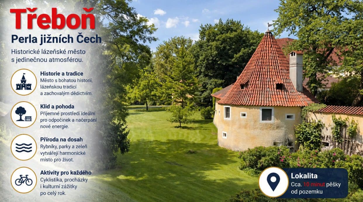 Predaj pozemku 4.800 m², Dukelská, Třeboň, Jihočeský kraj Predaj pozemku 4.800 m², Dukelská, Třeboň, Jihočeský kraj